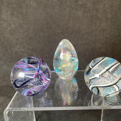 Lot 121. Three Blown Glass paperweights