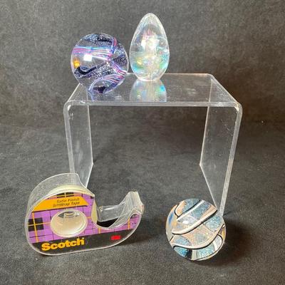 Lot 121. Three Blown Glass paperweights