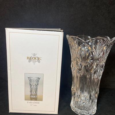 Lot 138. Block Crystal Vase