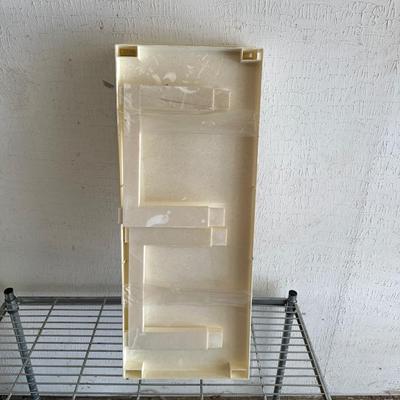2 TIER METAL CART ON CASTERS AND 2 SMALLER PLASTIC SHELVES