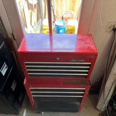 2 PIECE CRAFTSMAN TOOL CHEST ON CASTERS