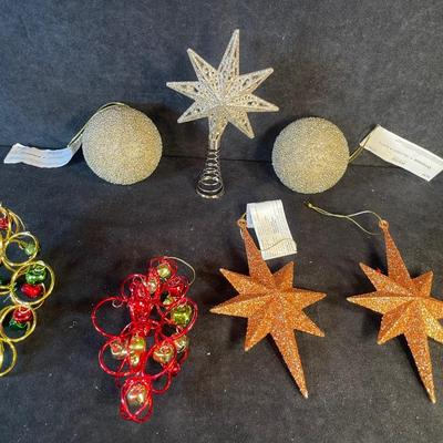 Lot 156. Ornaments & tree Topper