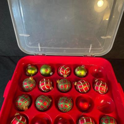 Lot 160. Glass Ornaments & Case