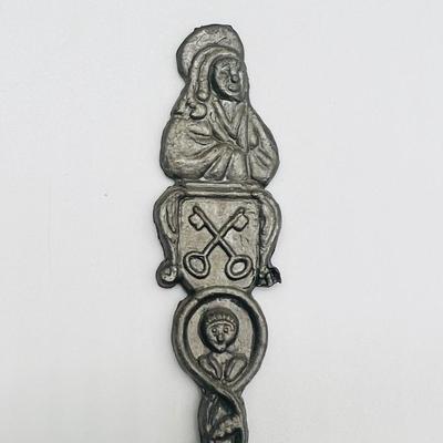 SIX Antique German Pewter Spoon Set