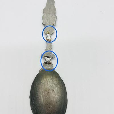 SIX Antique German Pewter Spoon Set