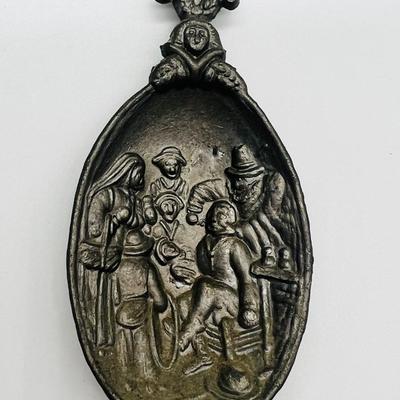 SIX Antique German Pewter Spoon Set