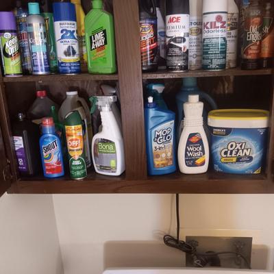 CLEANING SUPPLIES, SPRAY PAINT LAUNDRY CHEMICALS