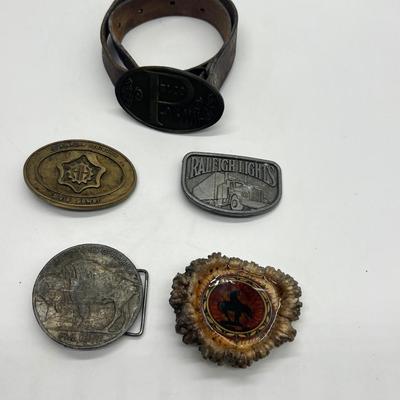 Vintage Belt Buckle Lot Of 5