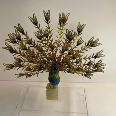 Lot 124.5. Brass Peacock Figure