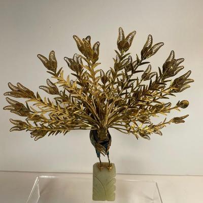 Lot 124.5. Brass Peacock Figure