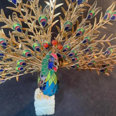 Lot 124.5. Brass Peacock Figure