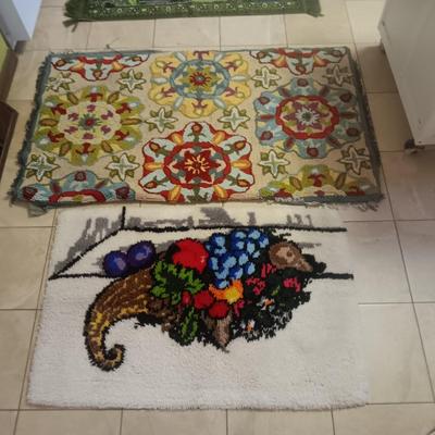HAND TUFTED WOOL RUG AND LATCH HOOK RUG