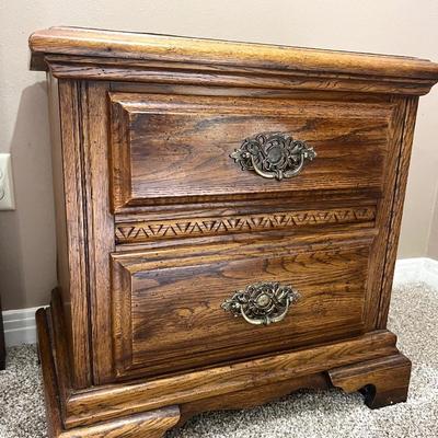 Solid Wood Queen Size Headboard and Matching Night Stands
