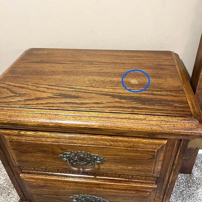 Solid Wood Queen Size Headboard and Matching Night Stands
