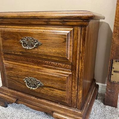 Solid Wood Queen Size Headboard and Matching Night Stands