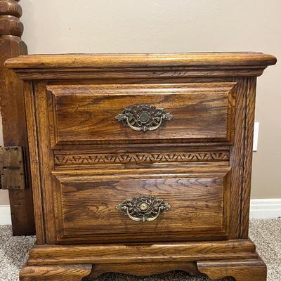 Solid Wood Queen Size Headboard and Matching Night Stands