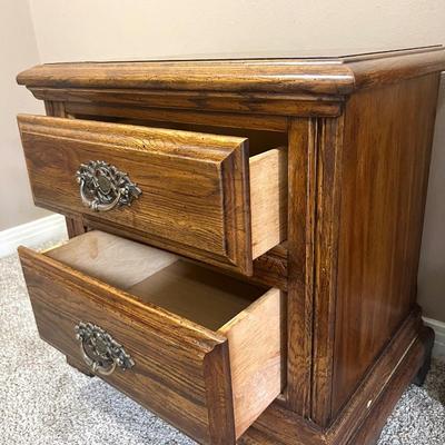 Solid Wood Queen Size Headboard and Matching Night Stands