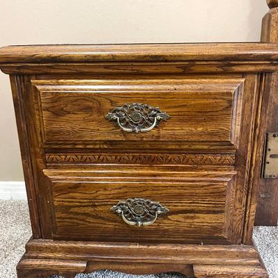 Solid Wood Queen Size Headboard and Matching Night Stands