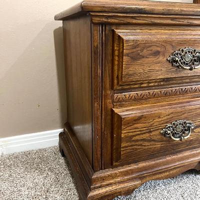 Solid Wood Queen Size Headboard and Matching Night Stands