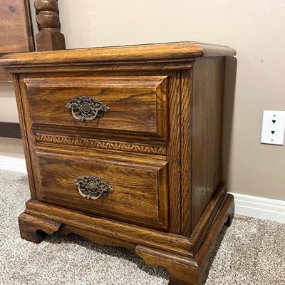 Solid Wood Queen Size Headboard and Matching Night Stands