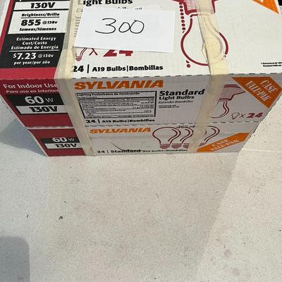 2 Valu-Pak Boxes - Sylvania Standard Indoor 60w/130v Lightbulbs