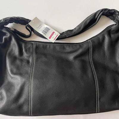 Brand New with Tags Black Leather Hobo Bag by Tignanello
