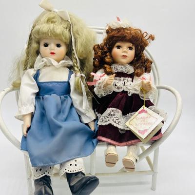 Collectors Choice Musical Porcelain Doll & Blonde Porcelain Doll