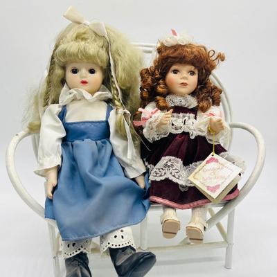 Collectors Choice Musical Porcelain Doll & Blonde Porcelain Doll