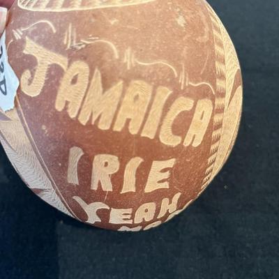 Coconut With Decoritive Jamaican Designs