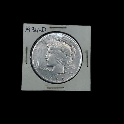 1934-D Peace Silver Dollar