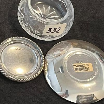Silver Plated Metal Fancy Brighton Pretty Pearl Pressed Glass Made In Taiwan