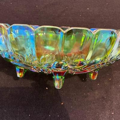 Carnival Glass Fruit Bowl
