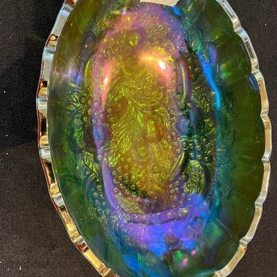 Carnival Glass Fruit Bowl