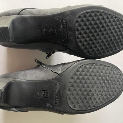 Brand New Dark Grey Suede Ankle Boots by Aerosoles, Size 6.5