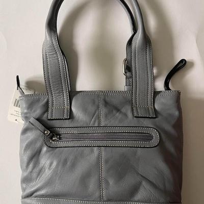 Brand New with Tags Franco Sarto Grey Leather Shoulder Bag