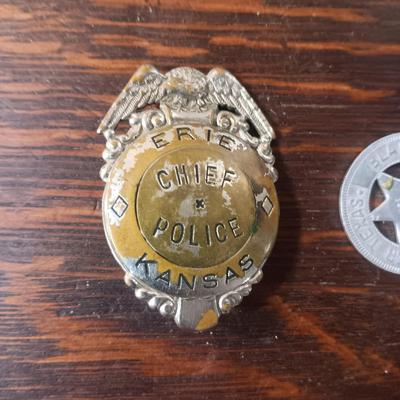 AUTHENTIC CHIEF OF POLICE BADGE AND A TOKEN