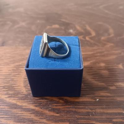 STERLING SILVER RING WITH ABALONE STONE