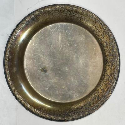 Silver-Plate Serving Pieces - Footed Bowl & 9" plate or platter