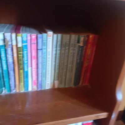 SMALL BOOKCASE FILLED WITH NOVELS