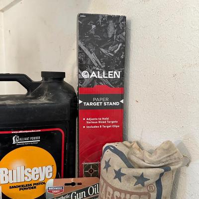 TARGET STAND, SHOTGUN CLEANING KIT, LEAD, PISTOL POWDER