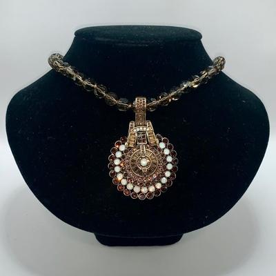 Heidi Daus "Guilty Pleasure" Removable Crystal Enhancer Pendant Necklace