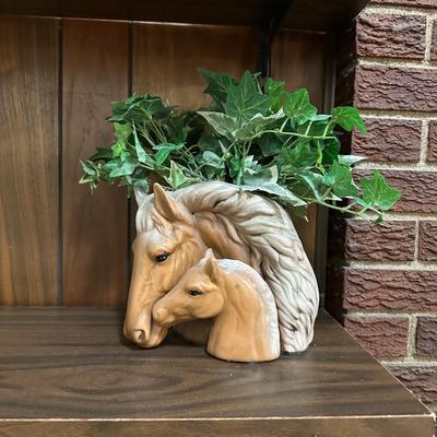 "SURF HORSES" BY JOHN PERRY AND A HORSE PLANTER