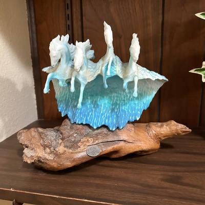 "SURF HORSES" BY JOHN PERRY AND A HORSE PLANTER