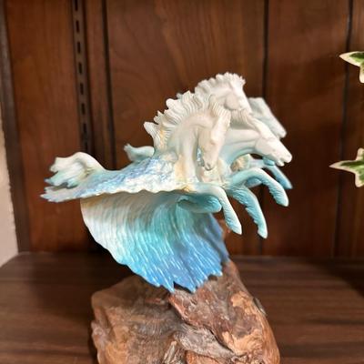 "SURF HORSES" BY JOHN PERRY AND A HORSE PLANTER