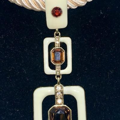 Heidi Daus Satin Cord Necklace with Removable crystal pendant drop