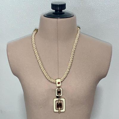 Heidi Daus Satin Cord Necklace with Removable crystal pendant drop