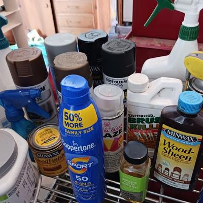 LARGE SELECTION OF CLEANERS, PAINTS AND MORE