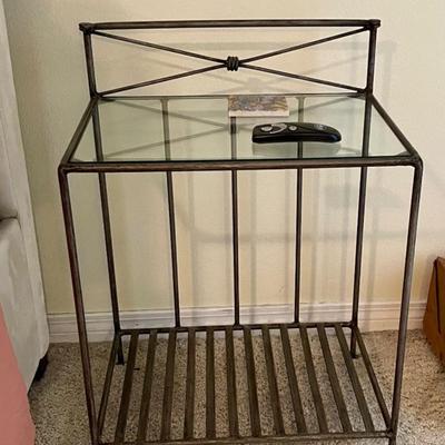 Wrought iron side table