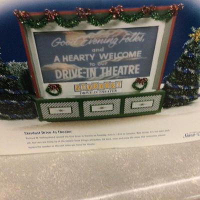 Stardust Drive In Theater Dept. 56 Snow Village Box Only