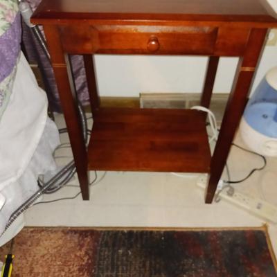 2 TIER SIDE TABLE WITH DRAWER